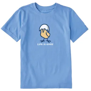 Kids Eggshell Chick Short Sleeve Crusher Tee Life is Good