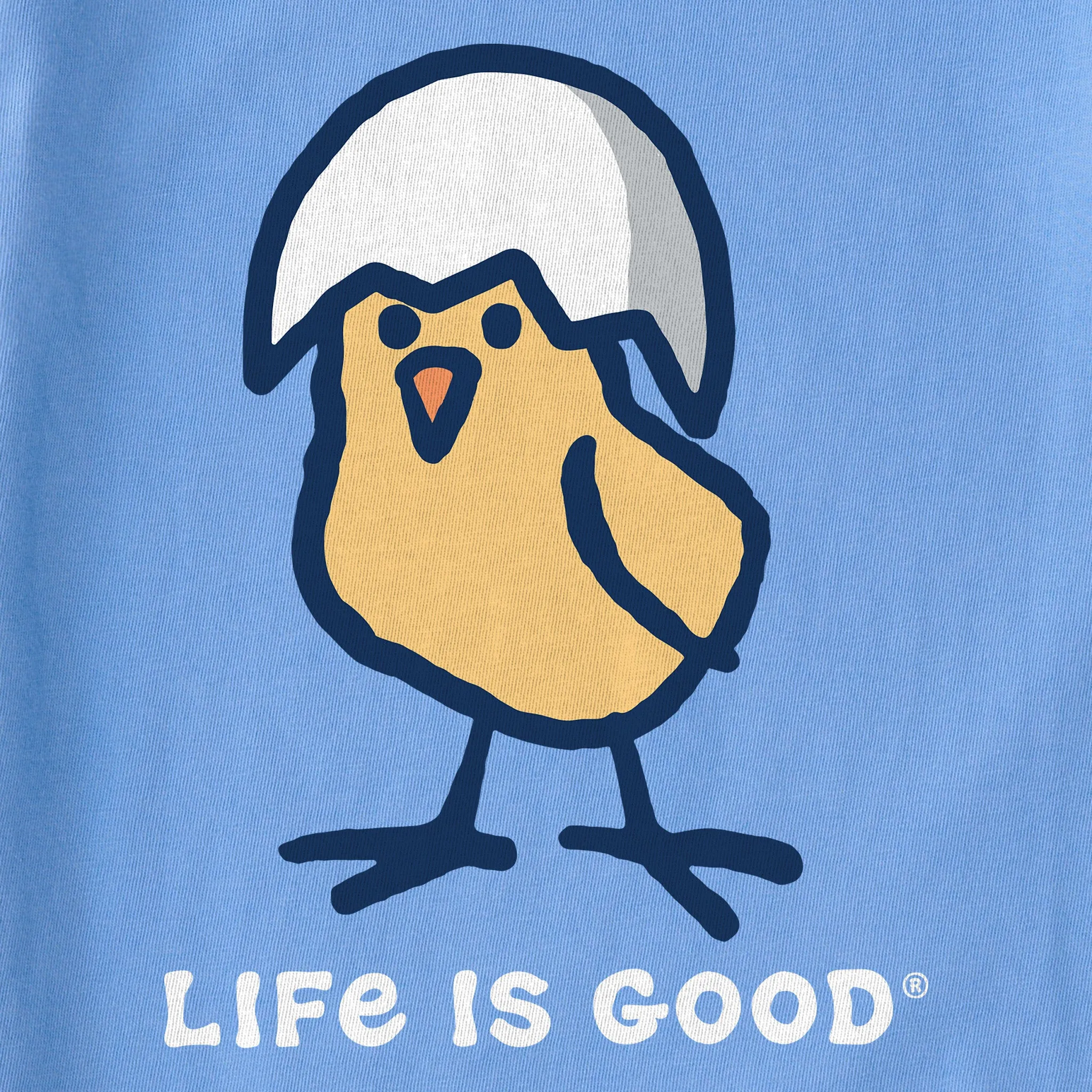 Kids Eggshell Chick Short Sleeve Crusher Tee Life is Good