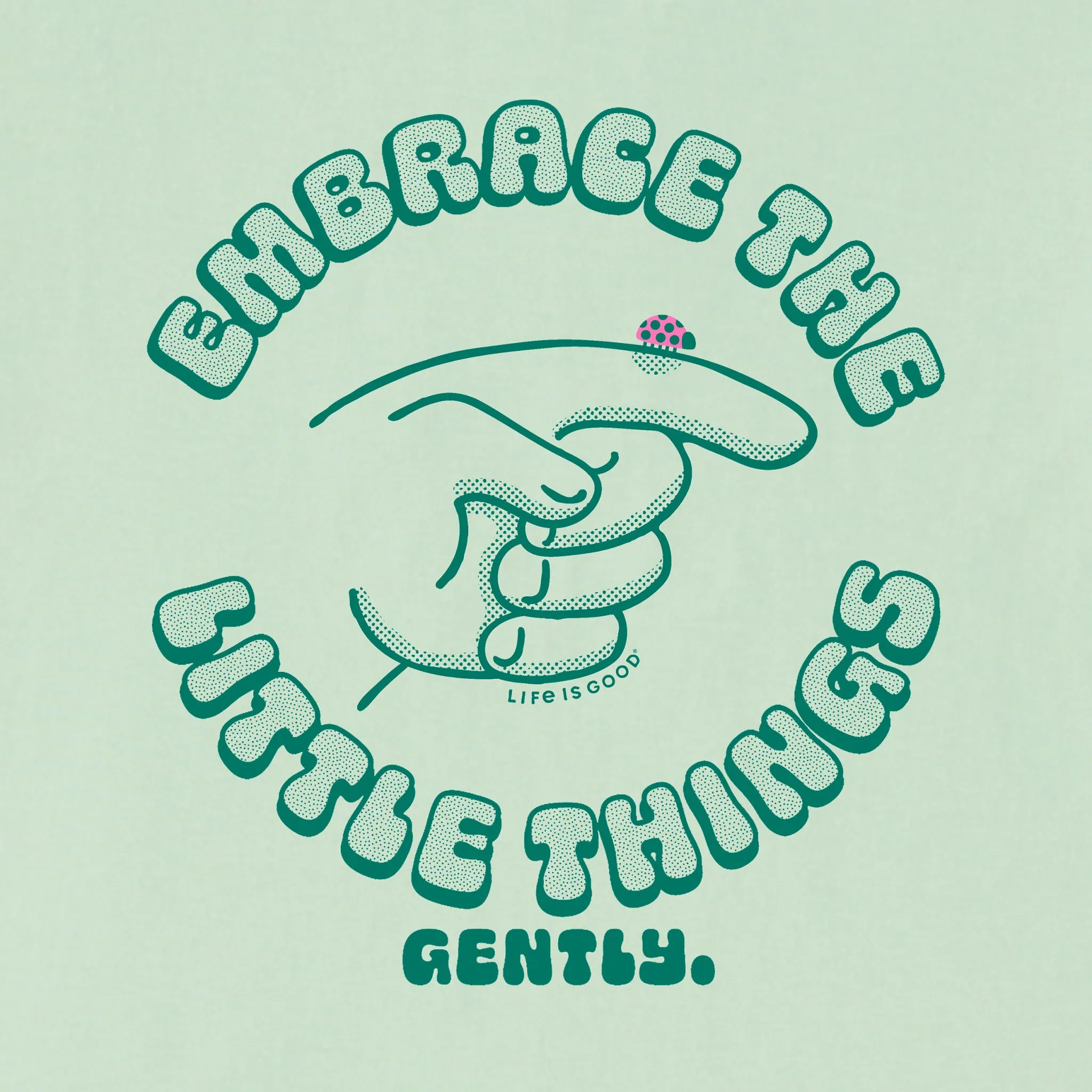 Kids Embrace the Little Things, Gently. Short Sleeve Crusher Tee Life is Good