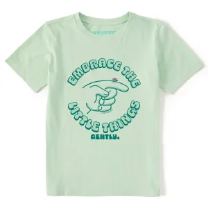 Kids Embrace the Little Things, Gently. Short Sleeve Crusher Tee Life is Good