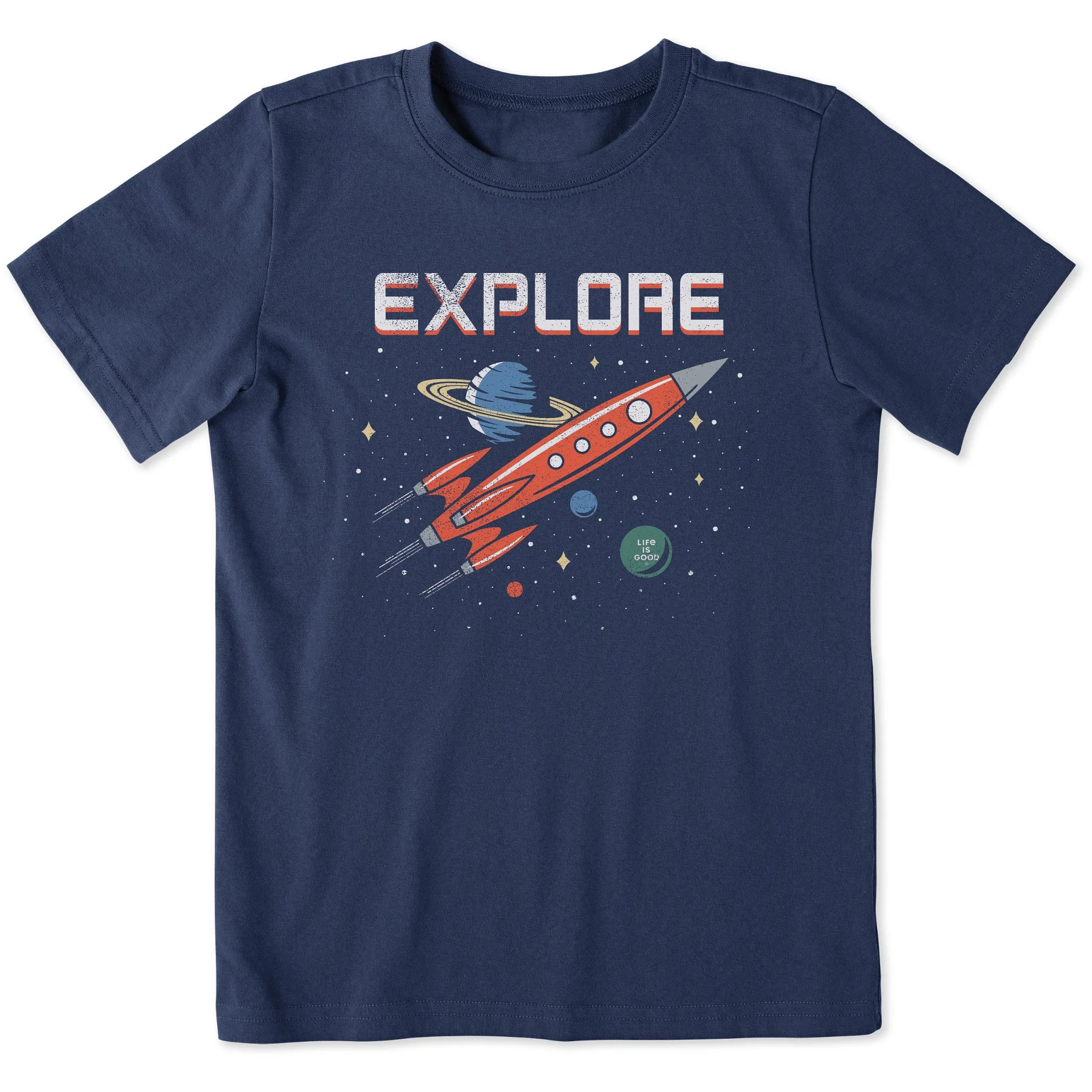 Kids Explore Saturn Short Sleeve Crusher Tee Life is Good