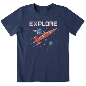 Kids Explore Saturn Short Sleeve Crusher Tee Life is Good