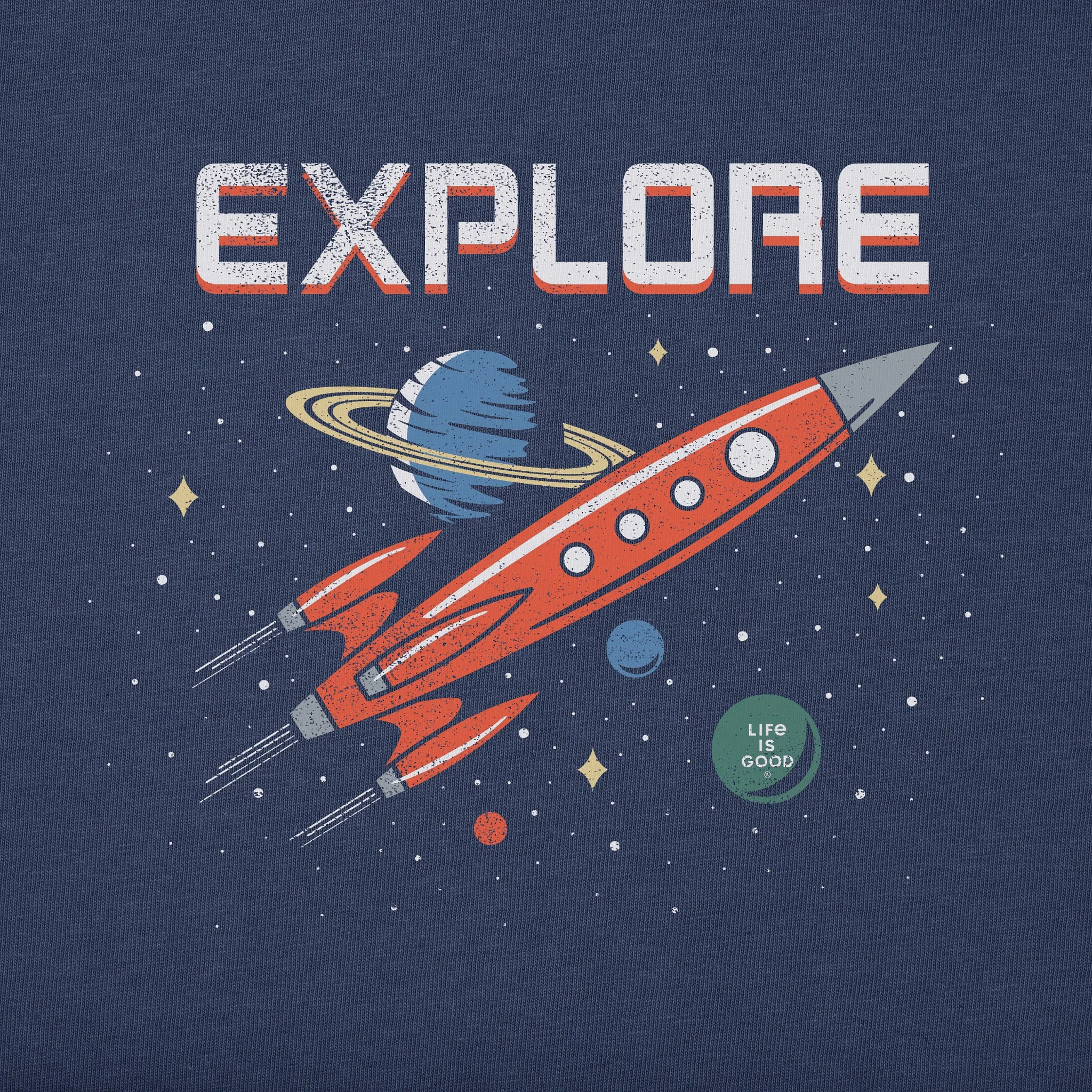 Kids Explore Saturn Short Sleeve Crusher Tee Life is Good
