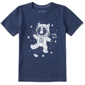 Kids Far Out Catsronaut Short Sleeve Crusher Tee Life is Good