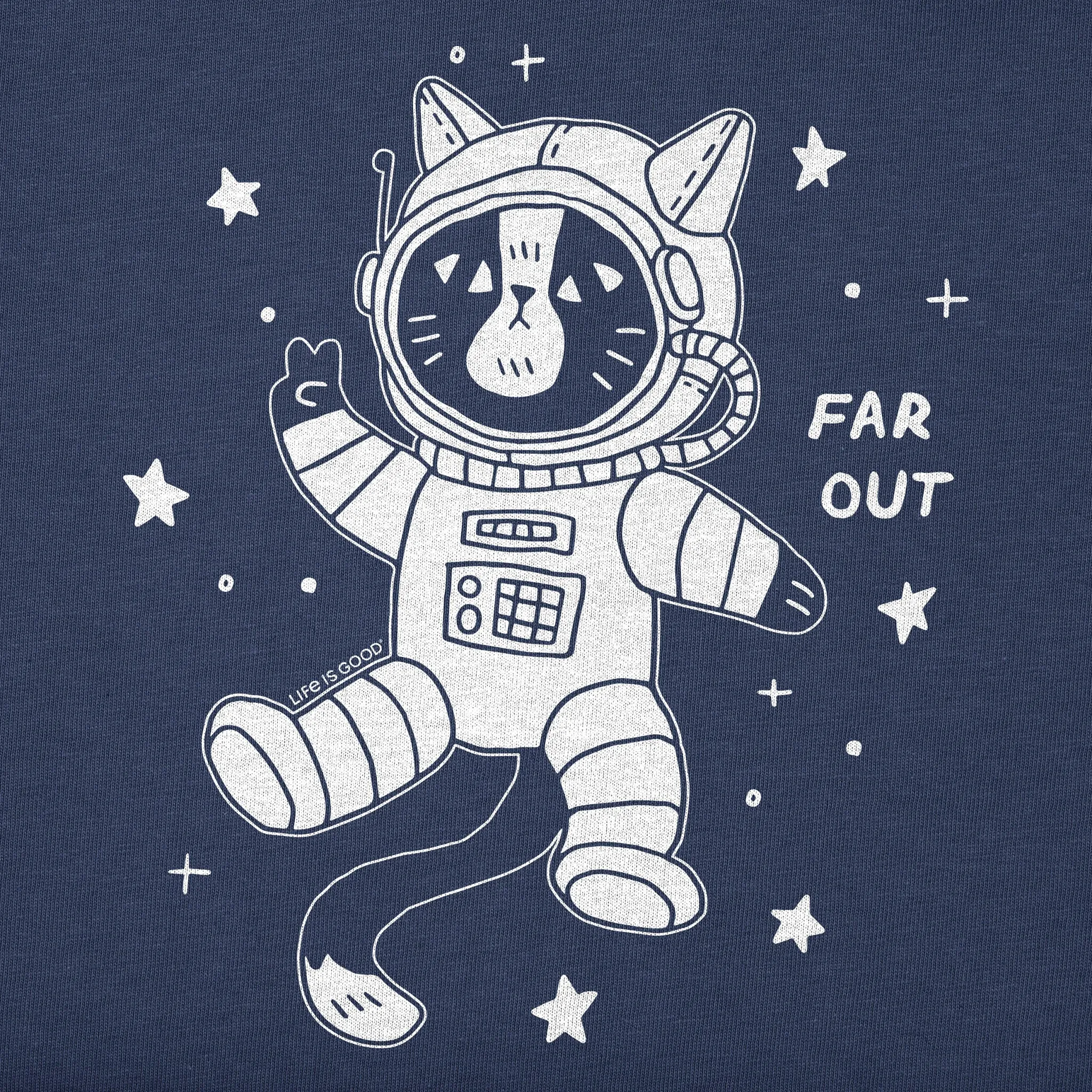 Kids Far Out Catsronaut Short Sleeve Crusher Tee Life is Good