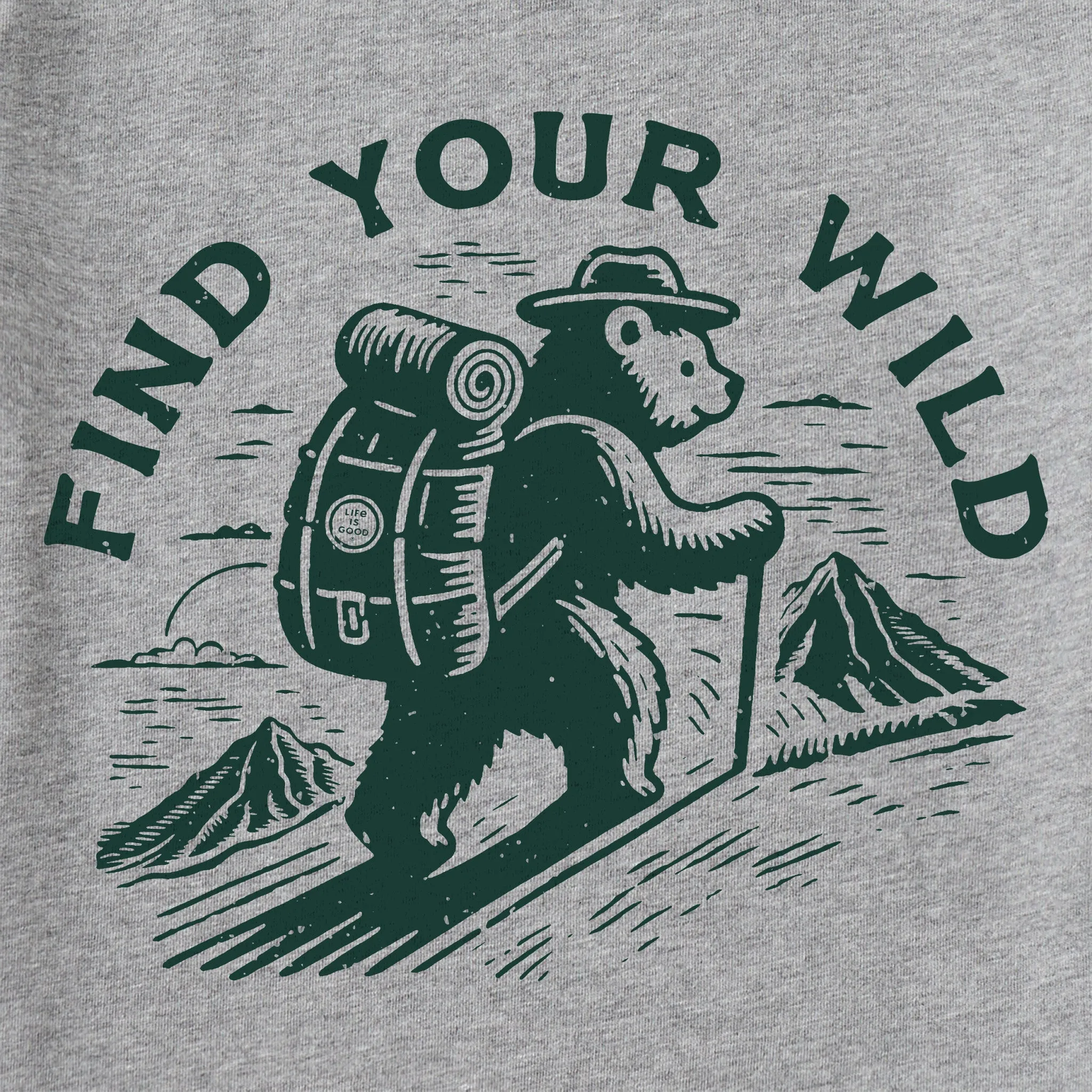 Kids Find Your Wild Bear Short Sleeve Crusher Tee Life is Good