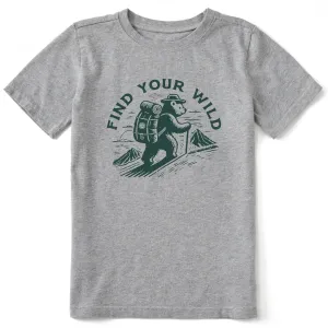 Kids Find Your Wild Bear Short Sleeve Crusher Tee Life is Good