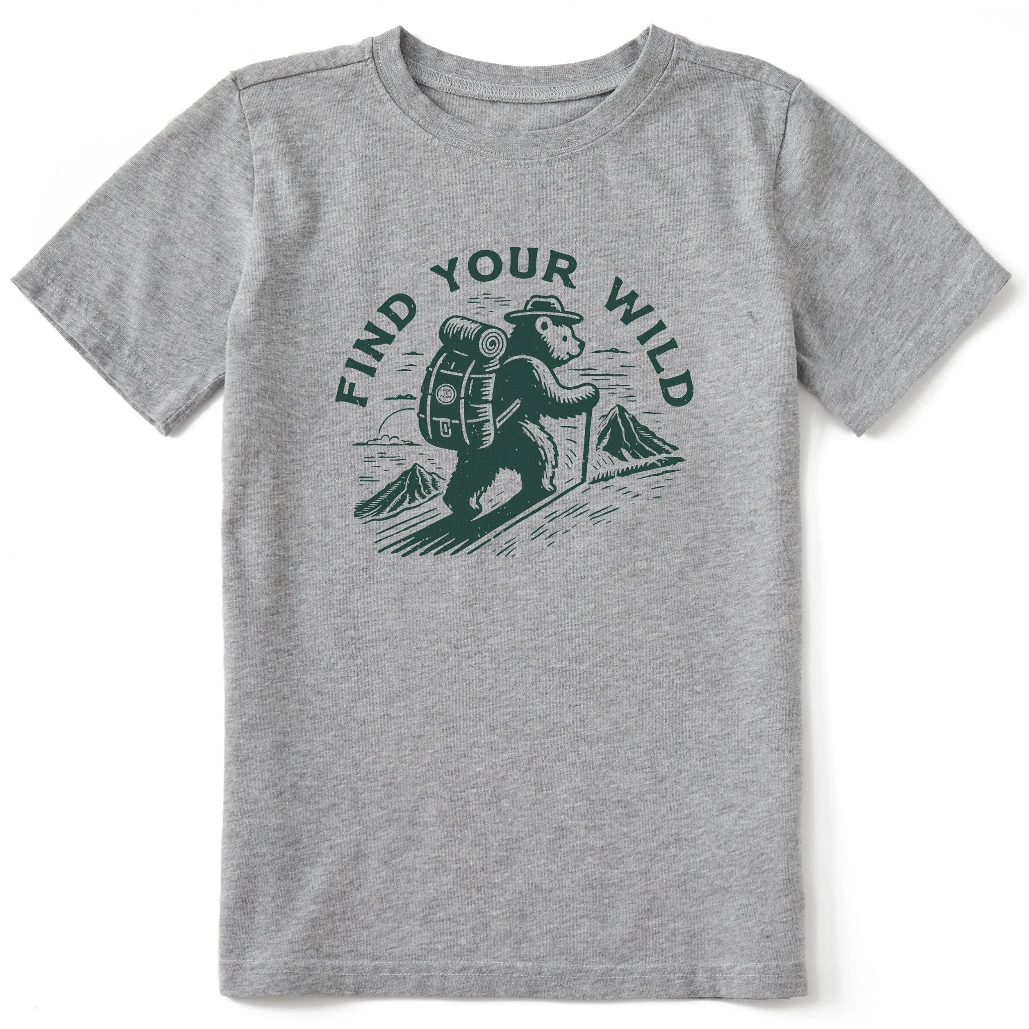 Kids Find Your Wild Bear Short Sleeve Crusher Tee Life is Good
