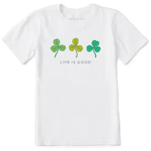 Kids Fineline 3 Clovers Short Sleeve Crusher Tee Life is Good