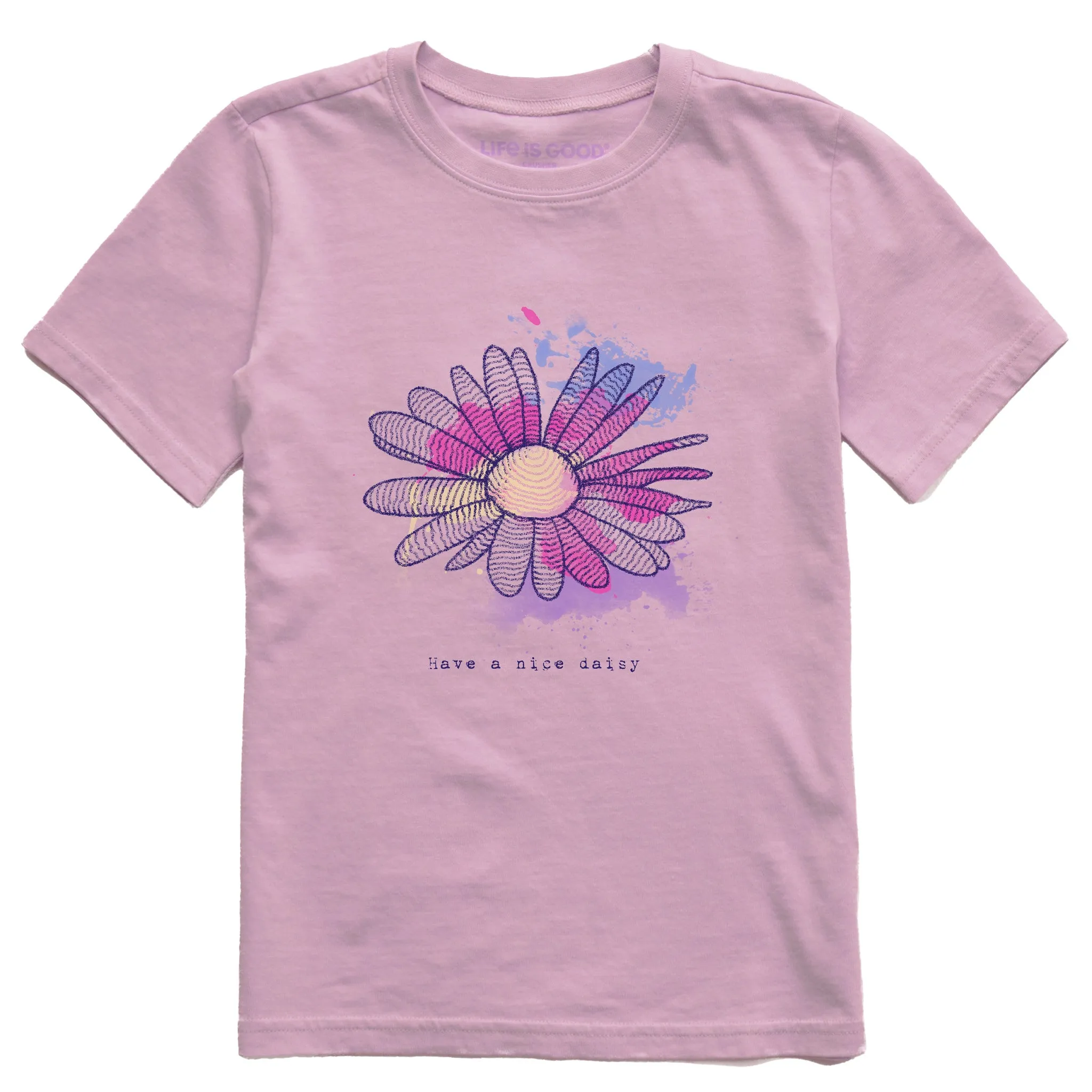 Kids Fineline Have a Nice Daisy Short Sleeve Crusher Tee Life is Good