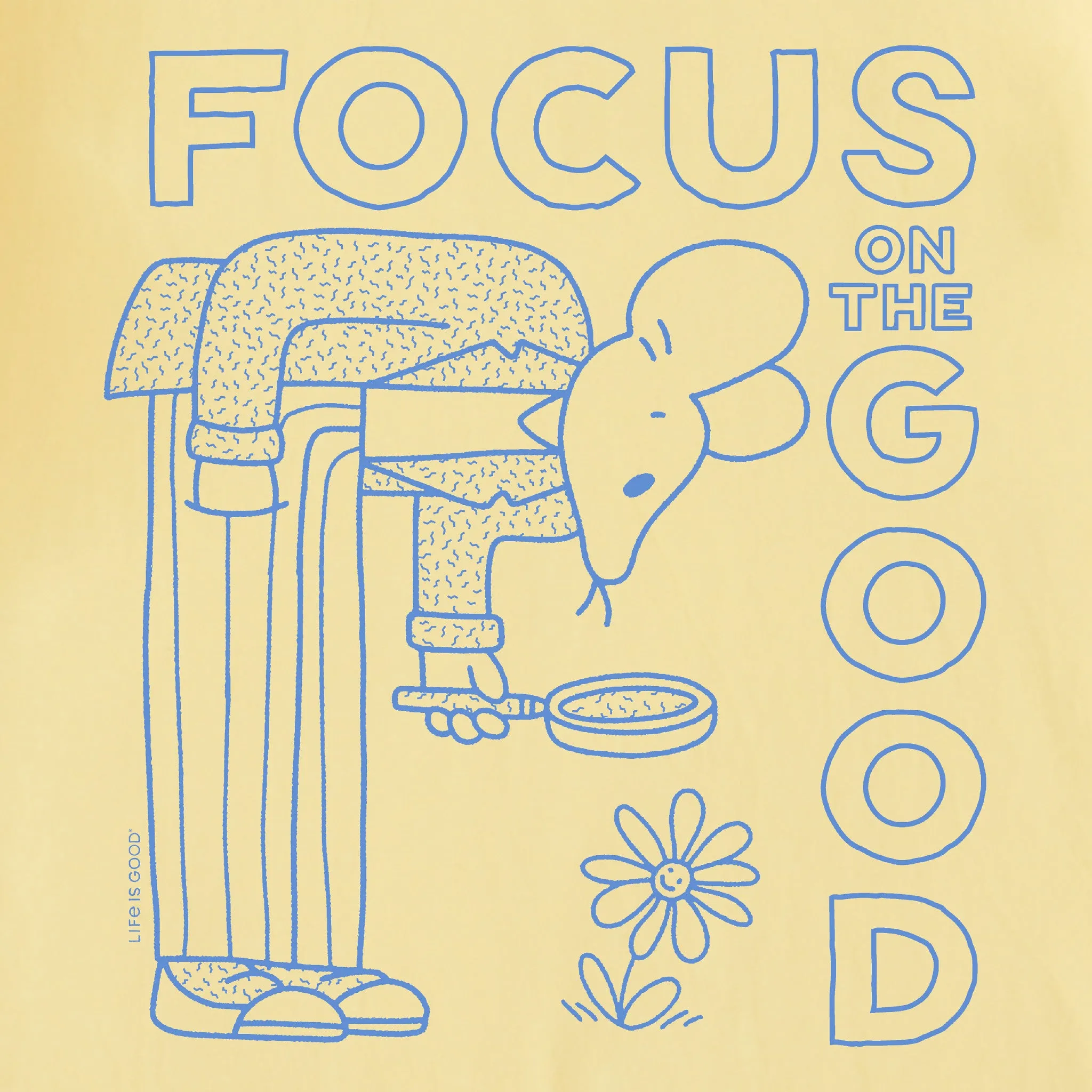 Kids Focus on the Good Mouse Short Sleeve Crusher Tee Life is Good