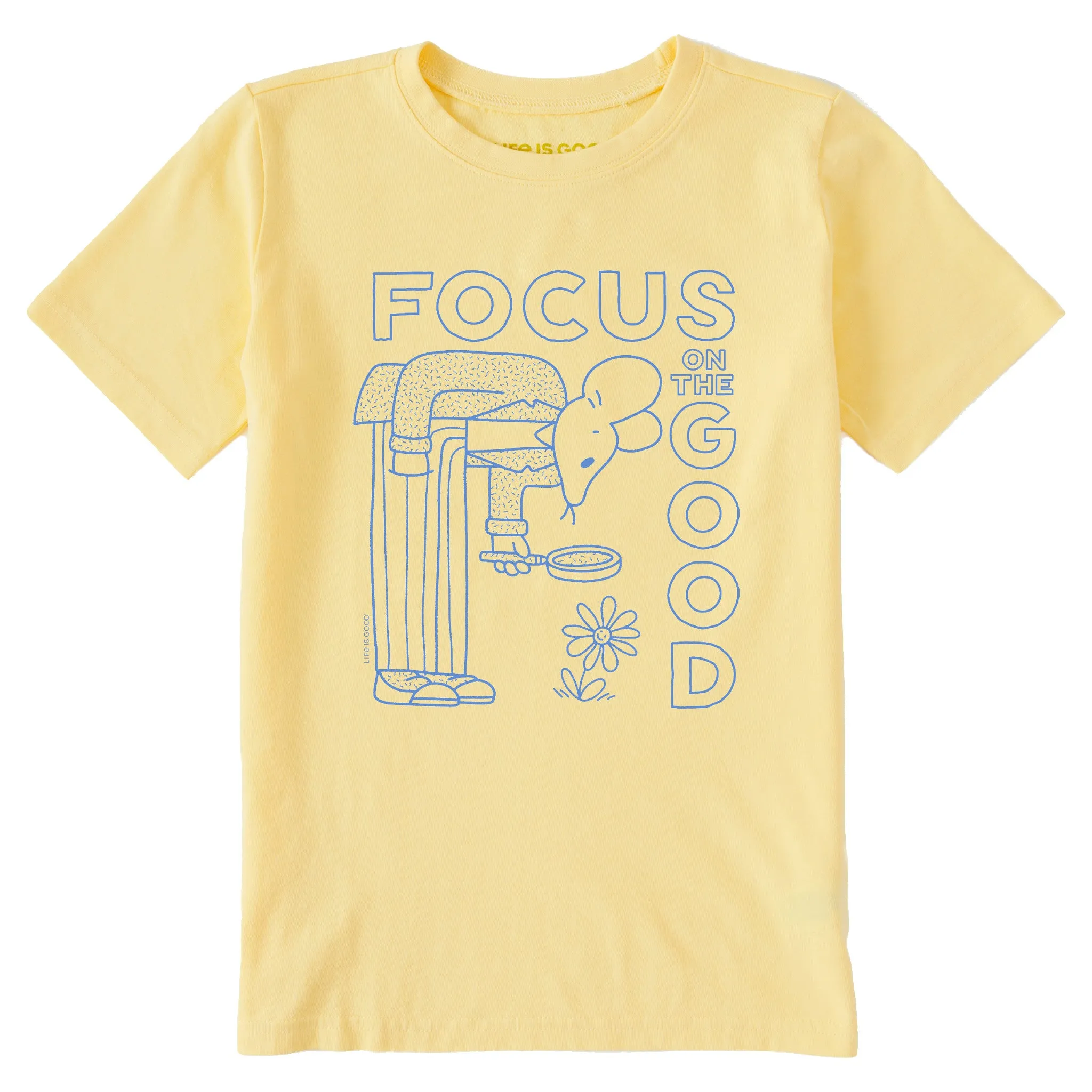 Kids Focus on the Good Mouse Short Sleeve Crusher Tee Life is Good