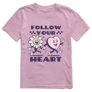 Kids Follow Your Heart Mascots Short Sleeve Crusher Tee Life is Good