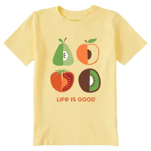 Kids Four Fruits Short Sleeve Crusher Tee Life is Good