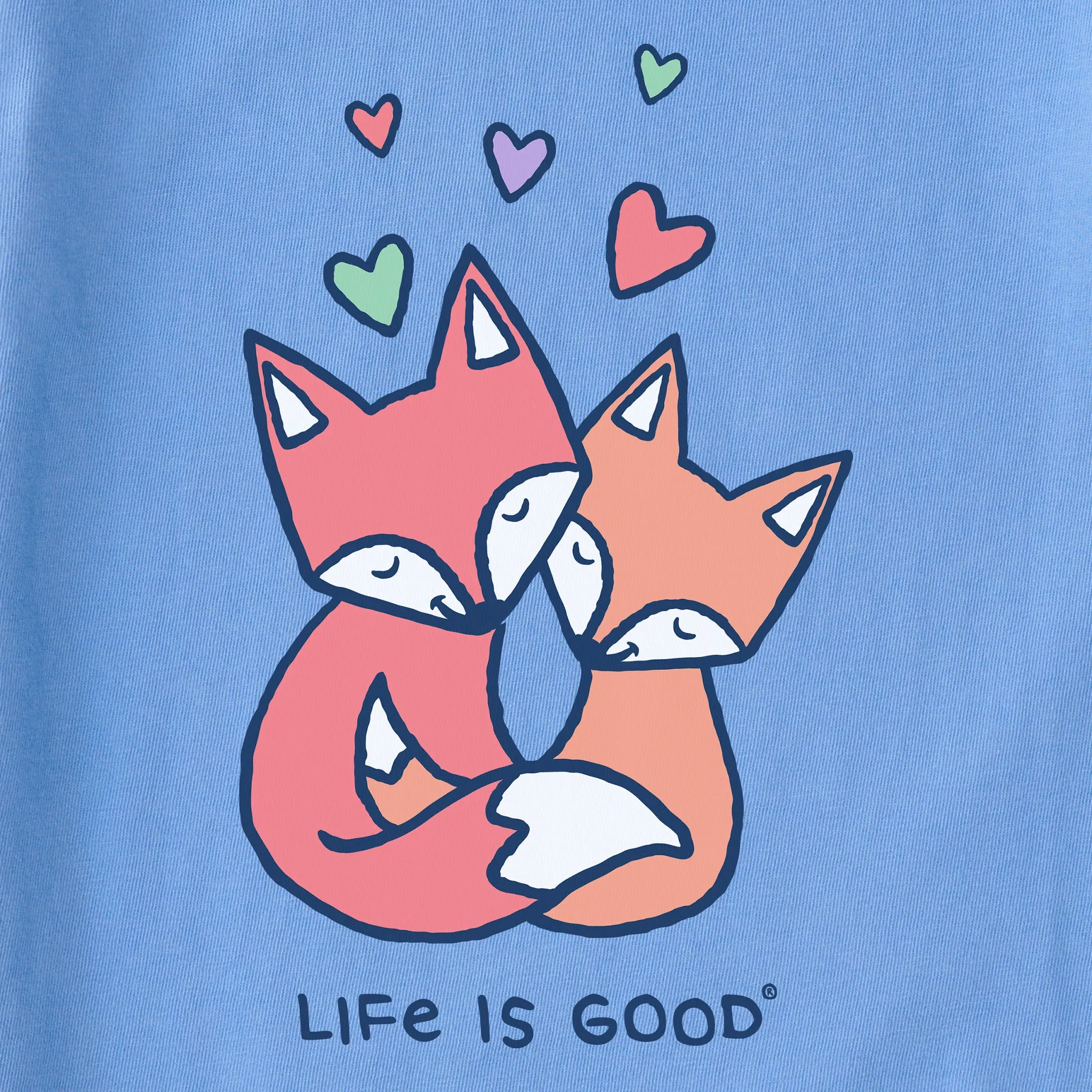 Kids Fox Love Short Sleeve Crusher Tee Life is Good
