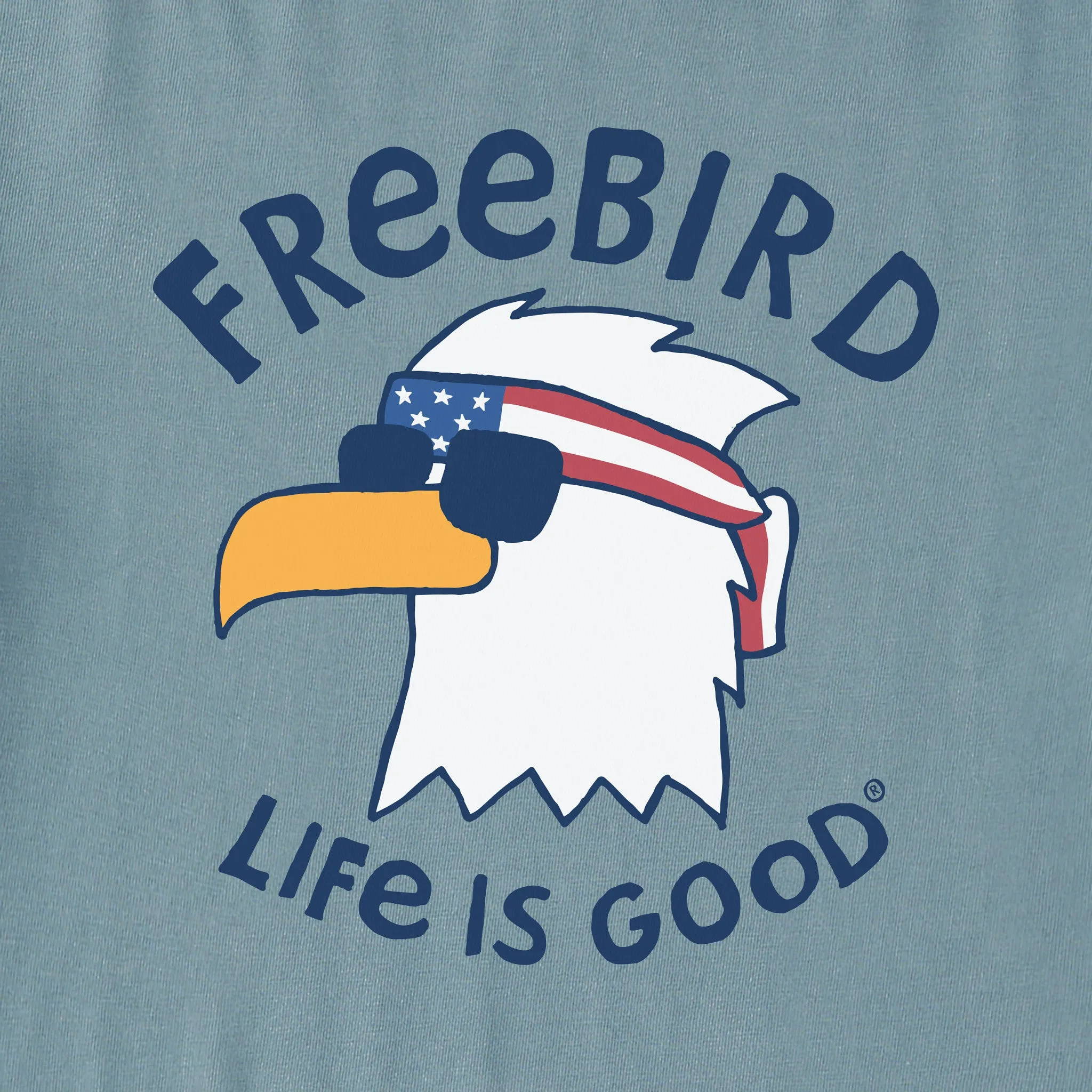 Kids Freebird Cool Eagle Short Sleeve Crusher Tee Life is Good