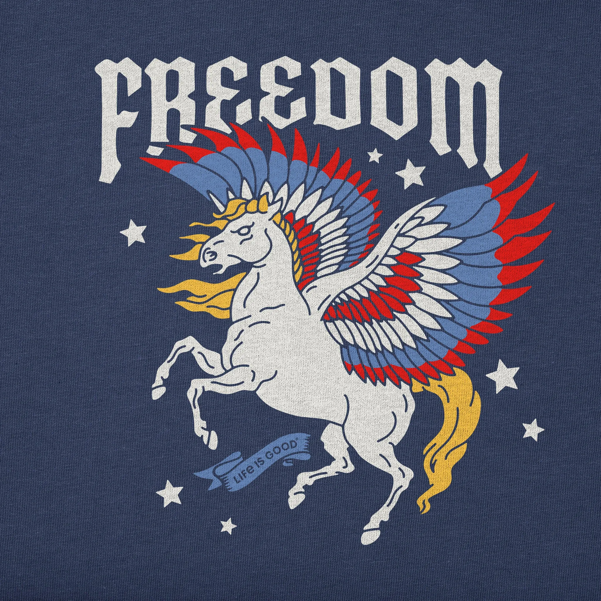 Kids Freedom Pegasus Short Sleeve Crusher Tee Life is Good