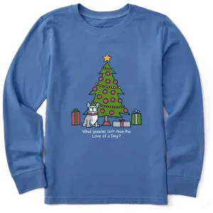 Kids Frenchy Greater Gift Long Sleeve Crusher Tee Life is Good