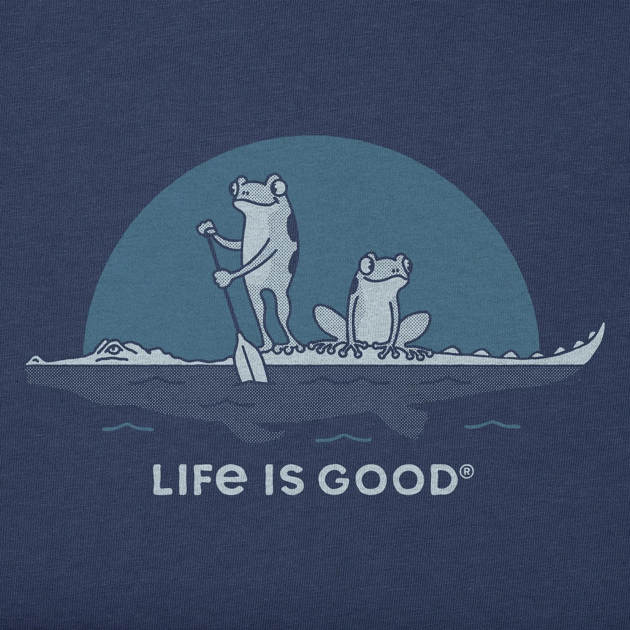 Kids Frogs on a Croc Short Sleeve Crusher Tee Life is Good