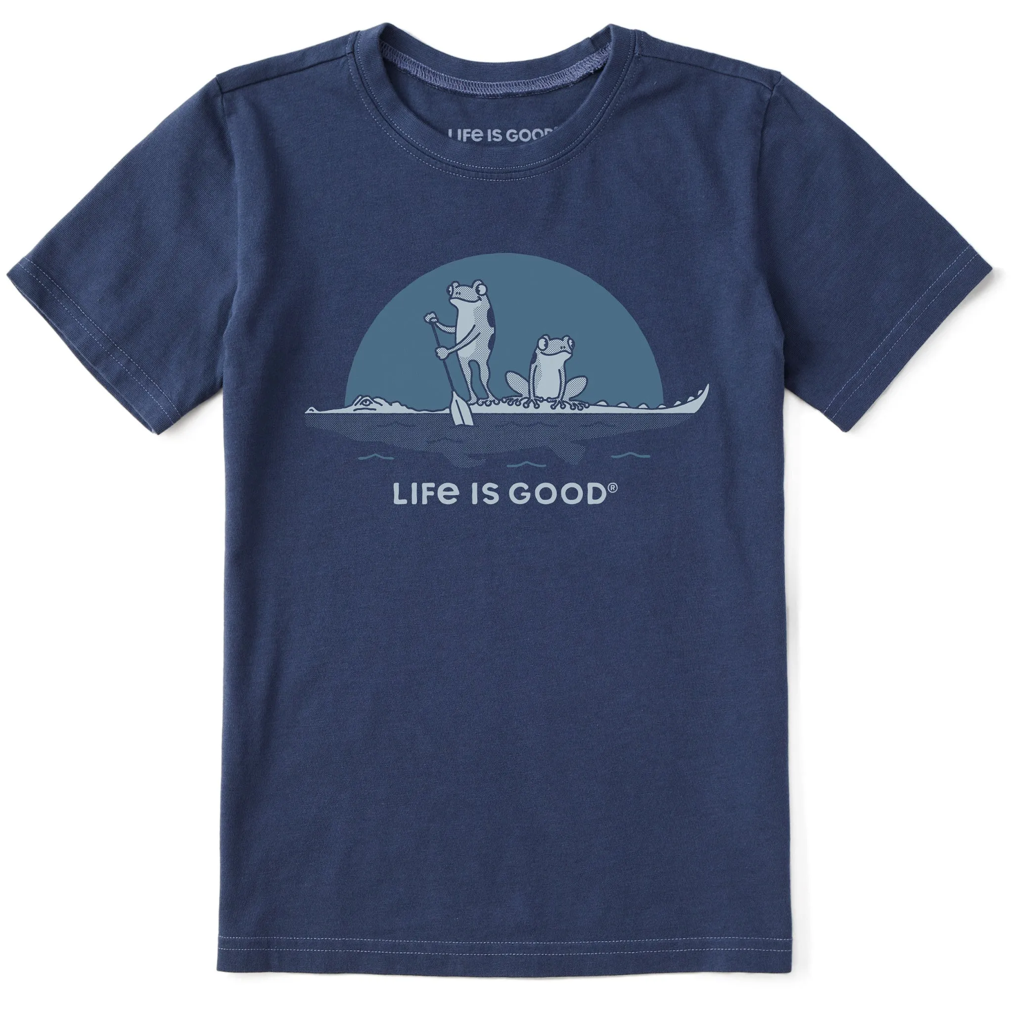 Kids Frogs on a Croc Short Sleeve Crusher Tee Life is Good