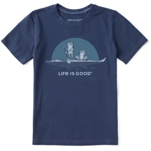 Kids Frogs on a Croc Short Sleeve Crusher Tee Life is Good