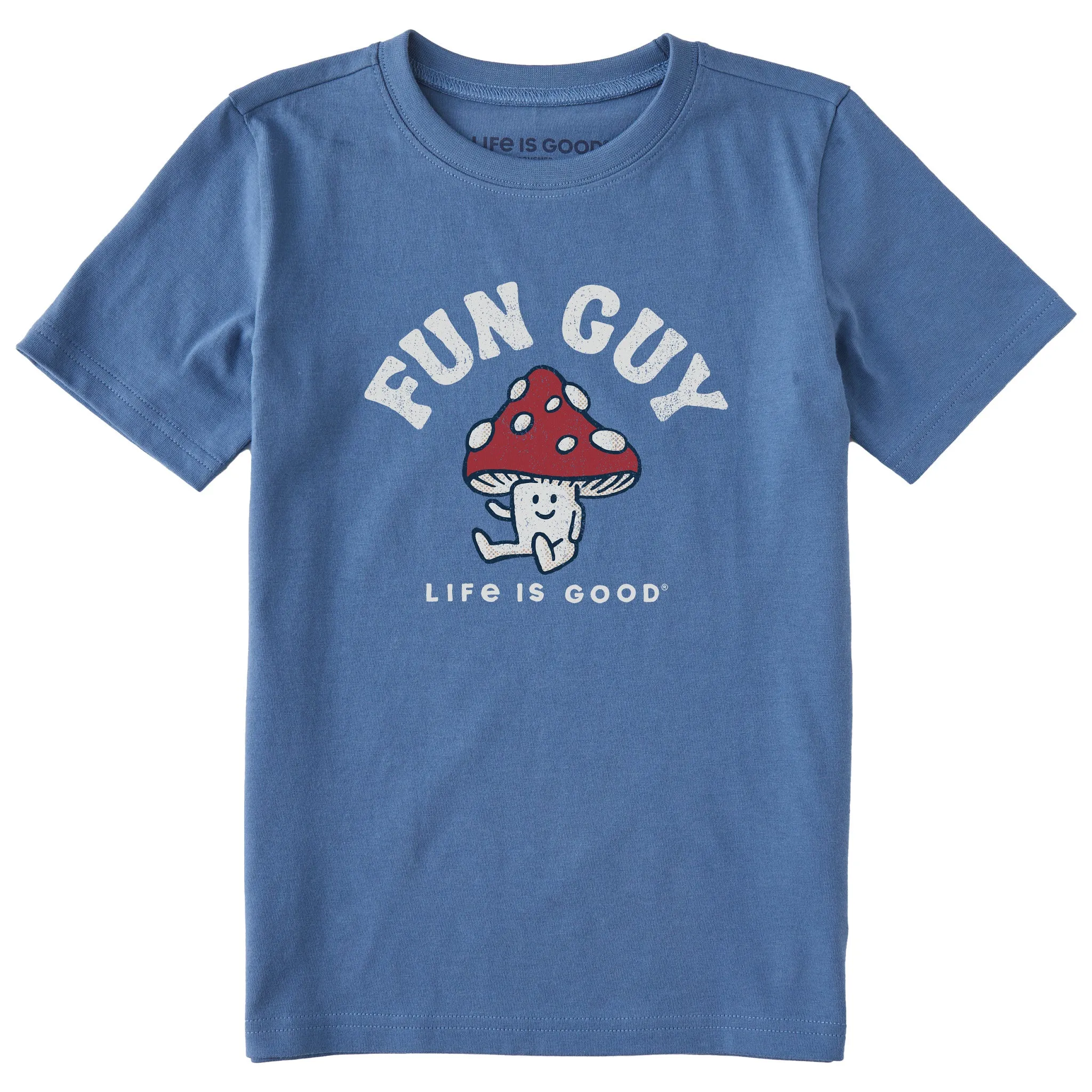 Kids Fun Guy Mushroom Short Sleeve Crusher Tee Life is Good