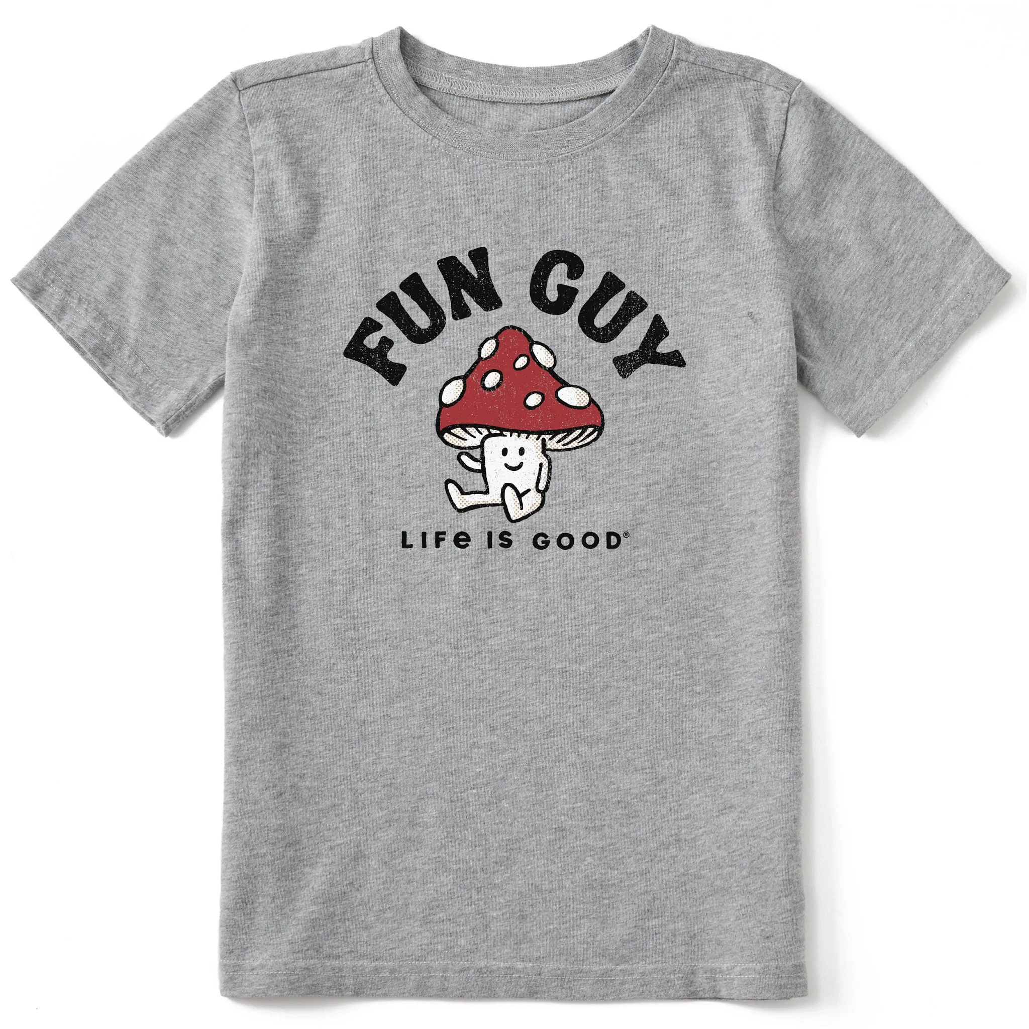 Kids Fun Guy Mushroom Short Sleeve Crusher Tee Life is Good