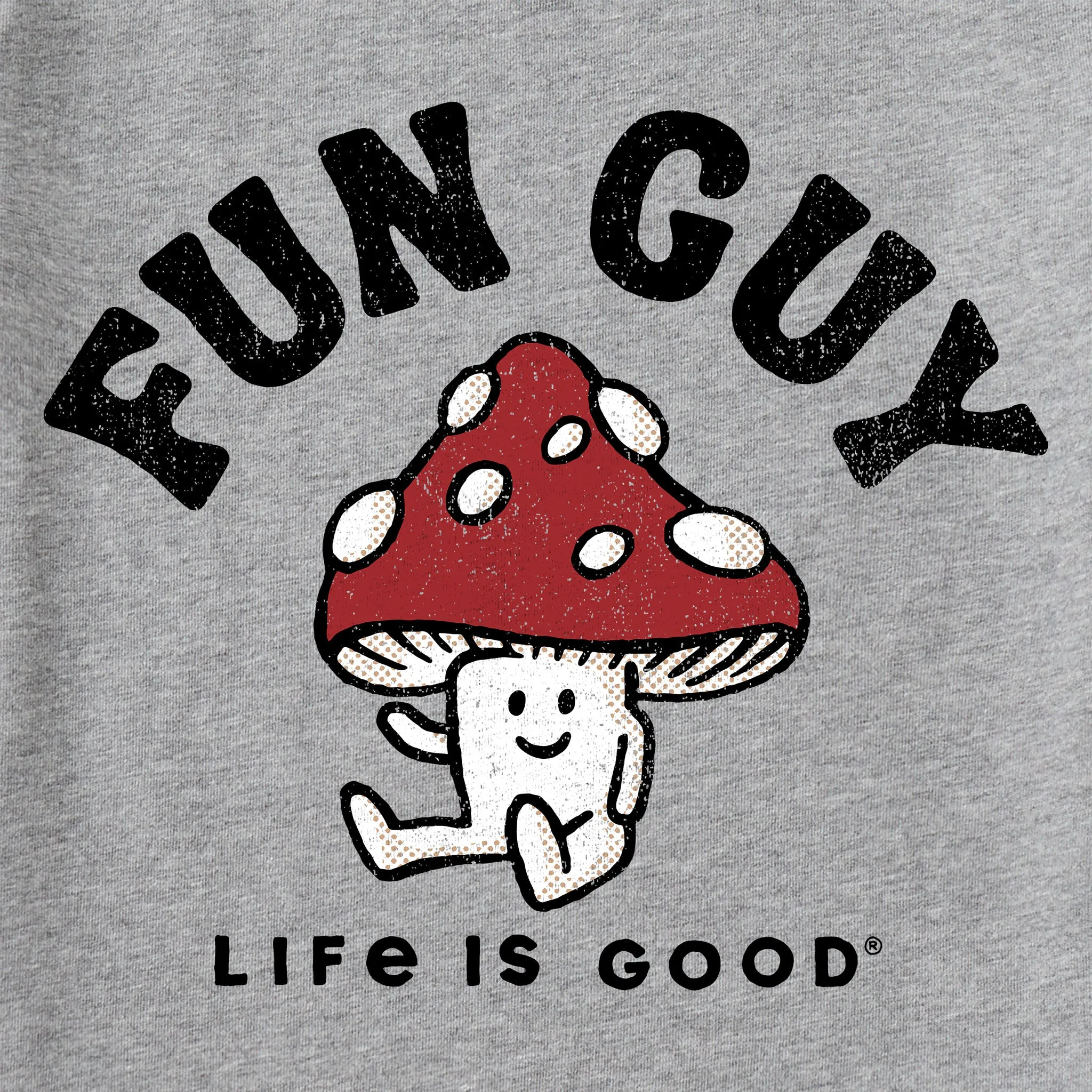 Kids Fun Guy Mushroom Short Sleeve Crusher Tee Life is Good