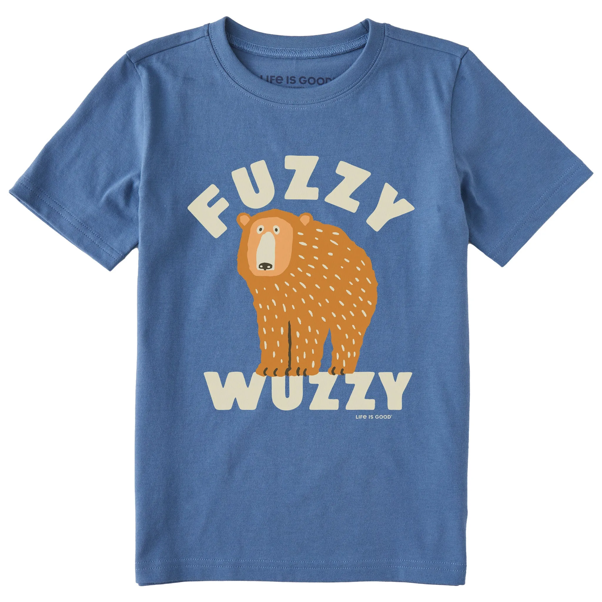 Kids Fuzzy Wuzzy Short Sleeve Crusher Tee Life is Good
