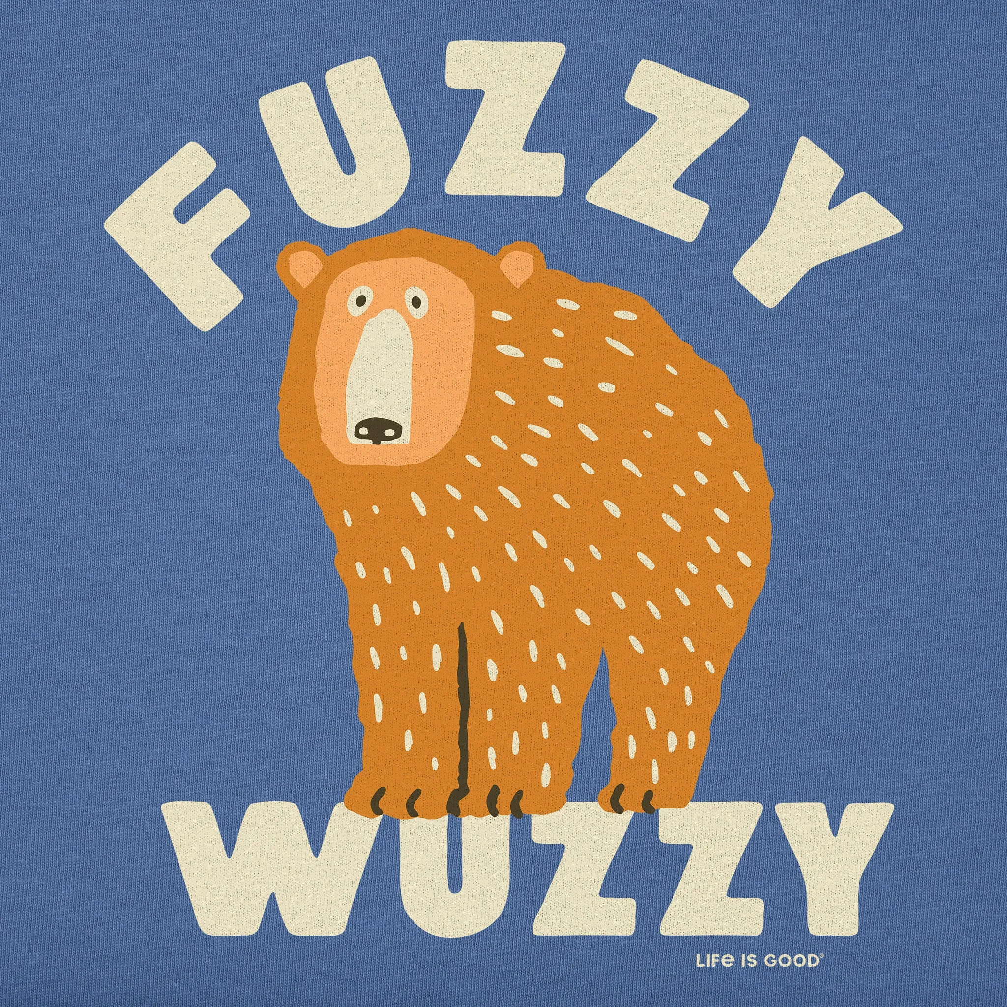 Kids Fuzzy Wuzzy Short Sleeve Crusher Tee Life is Good