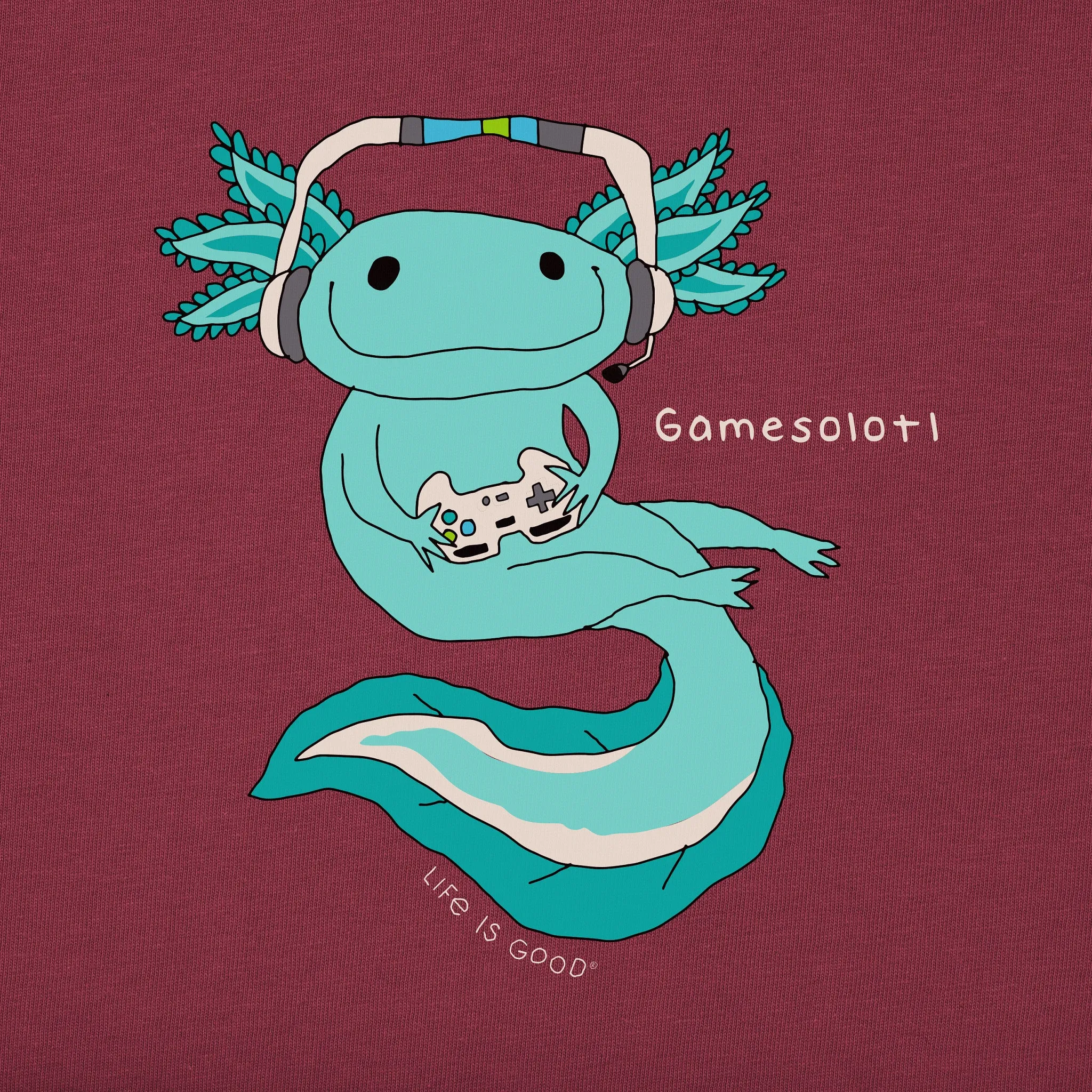 Kids Gamesolotl Long Sleeve Crusher Tee Life is Good