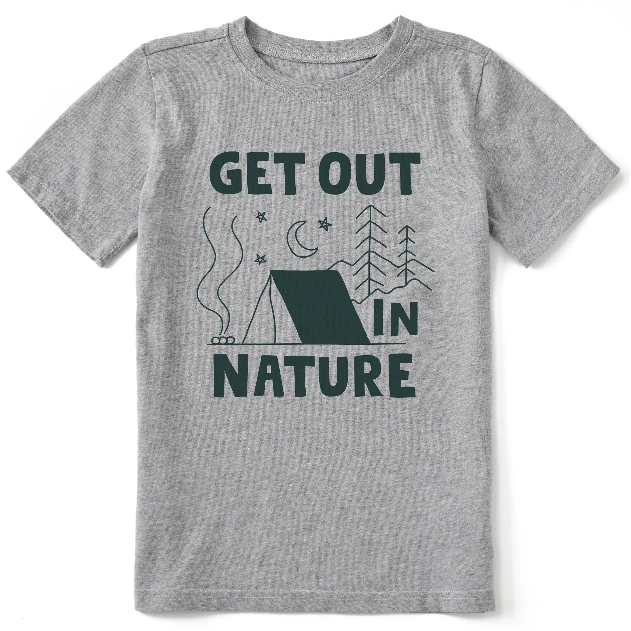 Kids Get Out in Nature Tent Short Sleeve Crusher Tee Life is Good