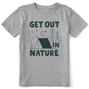 Kids Get Out in Nature Tent Short Sleeve Crusher Tee Life is Good
