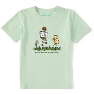 Kids Get Out Your Seat and Jump Around Short Sleeve Crusher Tee Life is Good