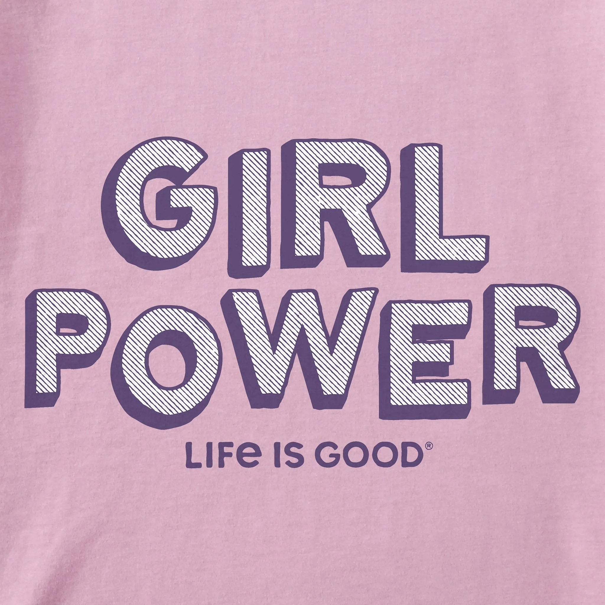 Kids Girl Power Short Sleeve Crusher Tee Life is Good