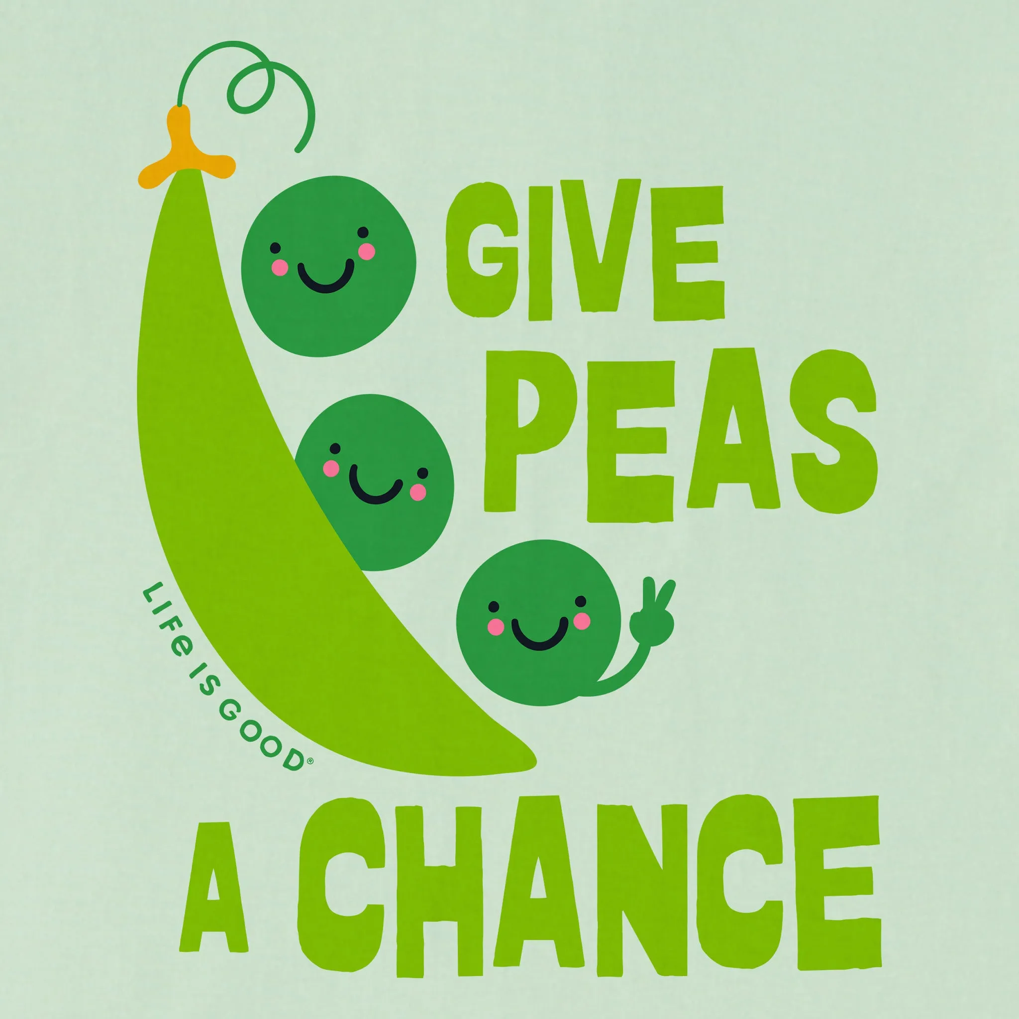 Kids Give Peas a Chance Short Sleeve Crusher Tee Life is Good