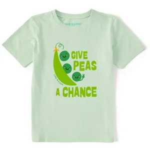 Kids Give Peas a Chance Short Sleeve Crusher Tee Life is Good