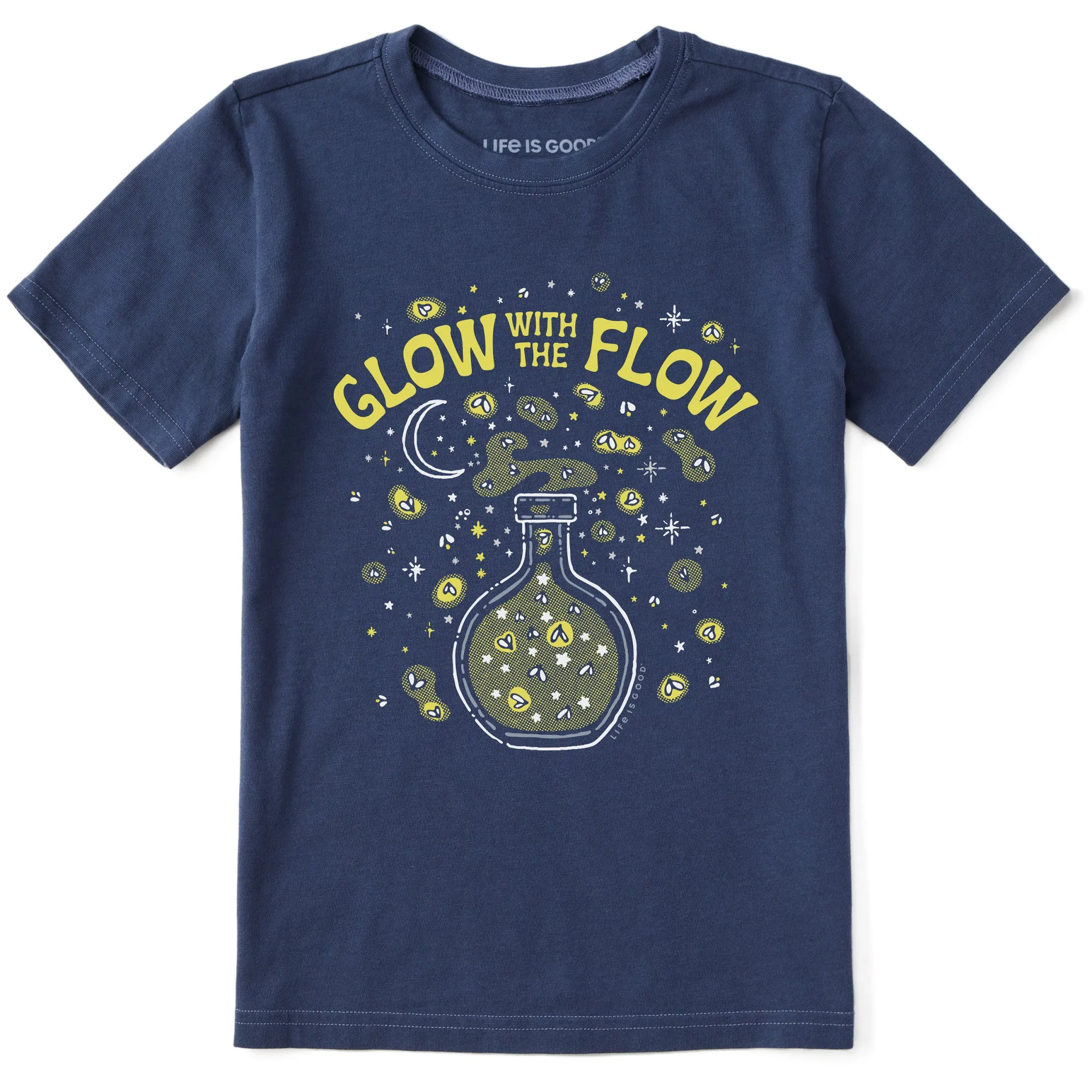 Kids Glow with the Flow Short Sleeve Crusher Tee Life is Good