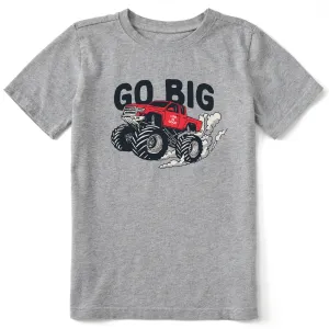 Kids Go Big Monster Truck Short Sleeve Crusher Tee Life is Good
