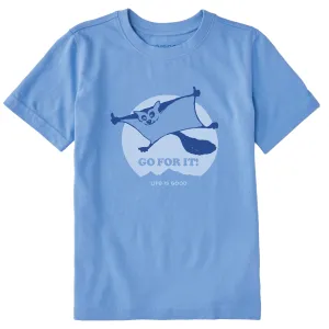 Kids Go For It Flying Squirrel Short Sleeve Crusher Tee Life is Good