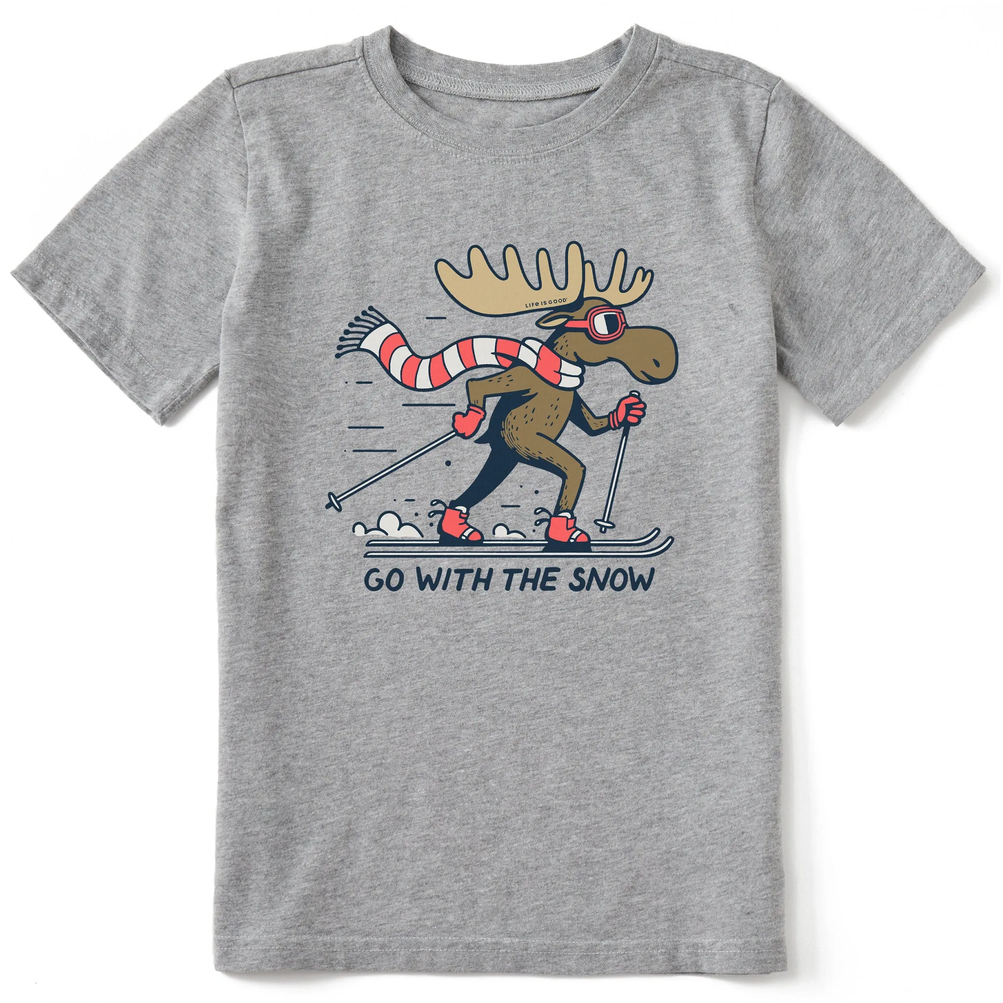 Kids Go With the Snow Short Sleeve Crusher Tee Life is Good
