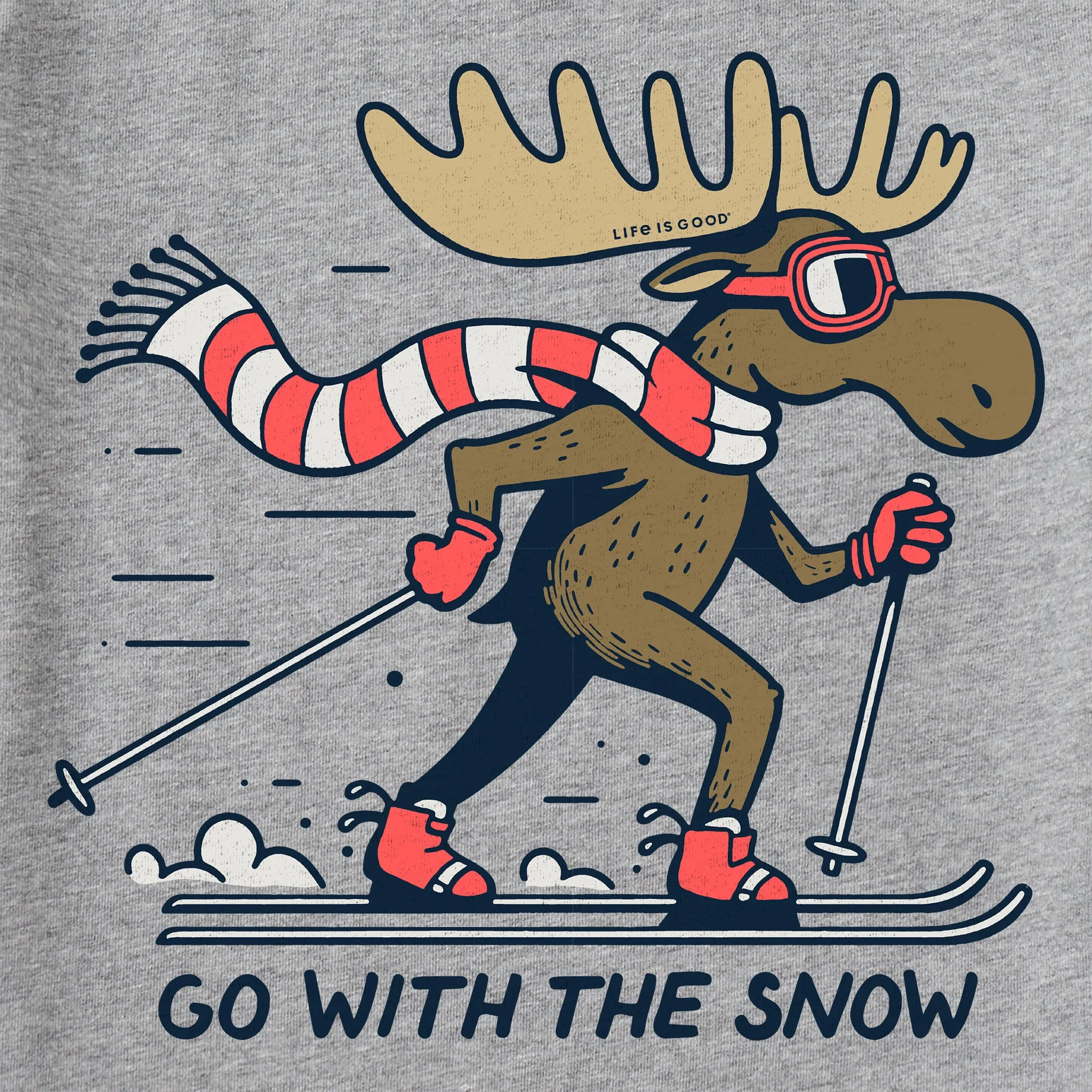 Kids Go With the Snow Short Sleeve Crusher Tee Life is Good