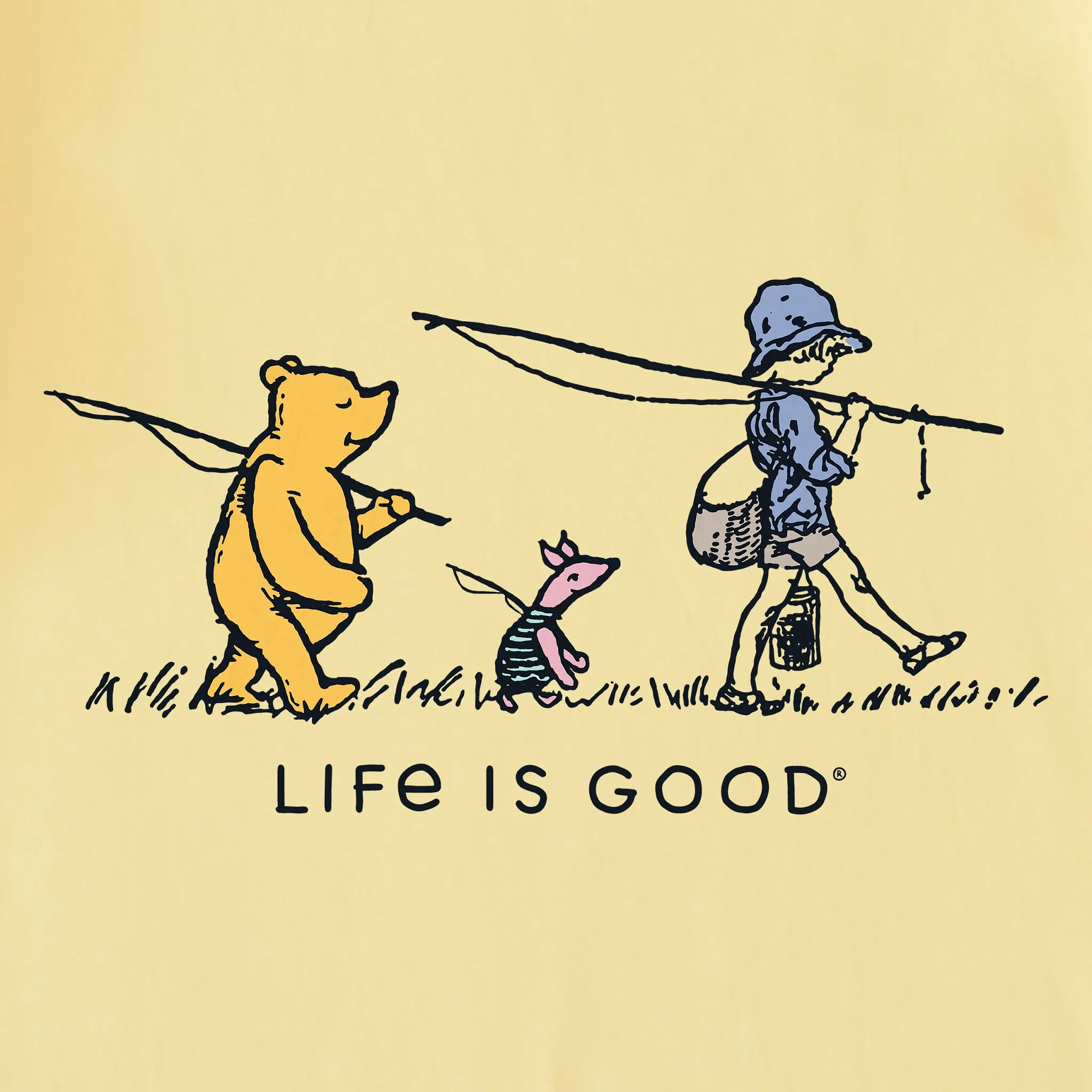 Kids Gone Fishin' Winnie Short Sleeve Crusher Tee Life is Good