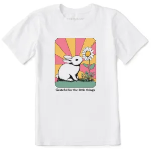 Kids Grateful for the Little Things Bunny Short Sleeve Crusher Tee Life is Good