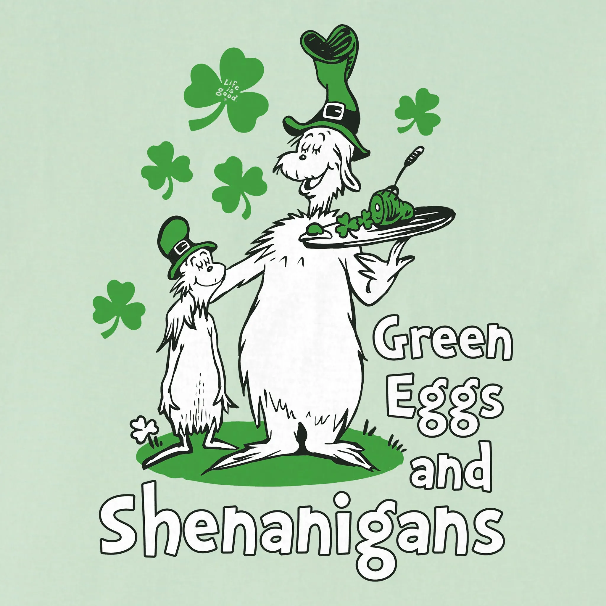 Kids Green Eggs and Shenanigans Short Sleeve Crusher Tee Life is Good