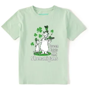 Kids Green Eggs and Shenanigans Short Sleeve Crusher Tee Life is Good