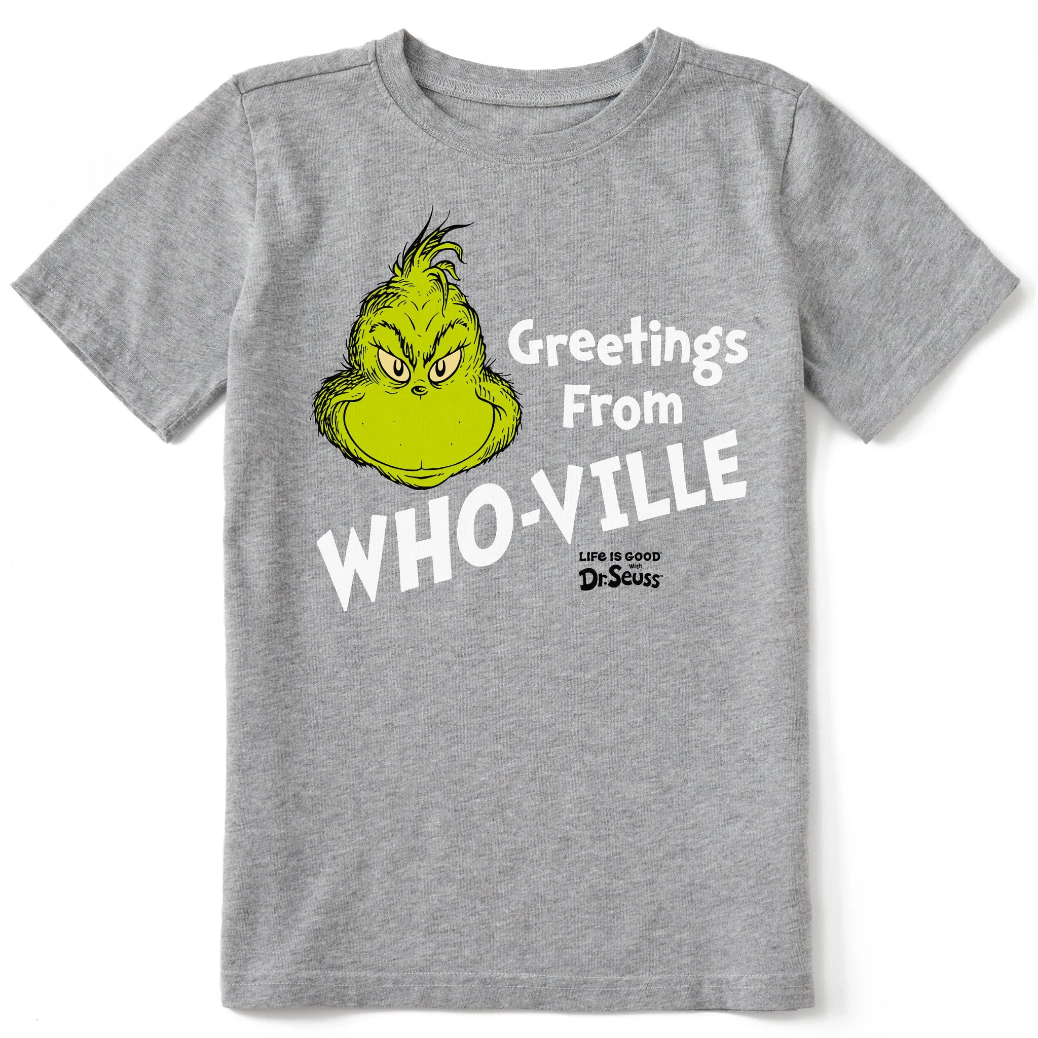 Kids Greetings from Who-Ville Grinch Short Sleeve Crusher Tee Life is Good