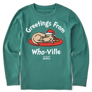 Kids Greetings from Who-Ville Max Long Sleeve Crusher Tee Life is Good