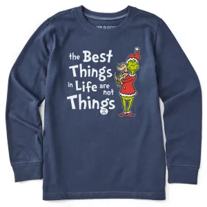 Kids Grinch and Max The Best Things Long Sleeve Crusher Tee Life is Good