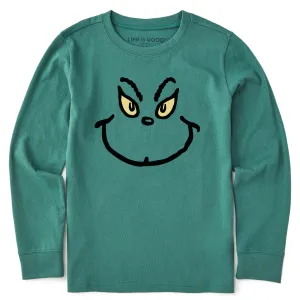 Kids Grinch Grin Long Sleeve Crusher Tee Life is Good